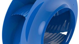 ZA-blue-fin heißt der neue Radialventilator von Ziehl-Abegg. Er soll mit seinen Wal-Flossen um 15 % effizienter sein. (Ziehl-Abegg)