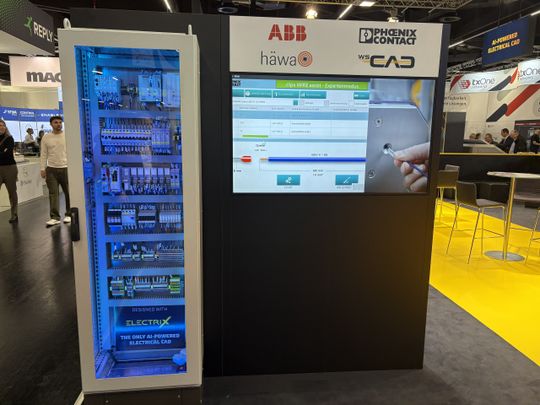 WSCAD presented the first AI-generated control cabinet at the SPS trade fair in 2025.  (Source:  WSCAD)