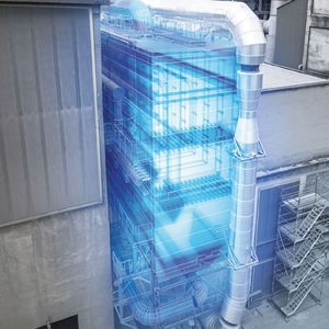 Saubere Luft ist essenziell für unser Wohlbefinden und den Erhalt der Umwelt. Scheuch leistet einen wertvollen Beitrag dazu – im Bild eine Anlage zur Emissionsreduktion in der Zementindustrie.