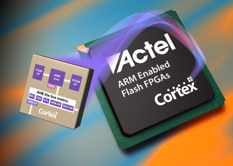 Flash basiertes FPGA plus Prozessor-Soft-Core: Actel und ARM Cortex-M1 (Archiv: Vogel Business Media)