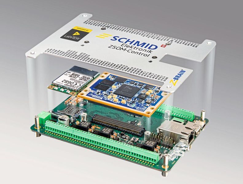 2014, Wiedergeburt: Neue Generation grafisch programmierbarer Embedded-Systeme ZBrain mit NI LabVIEW. (Bild: Schmid Elektronik)