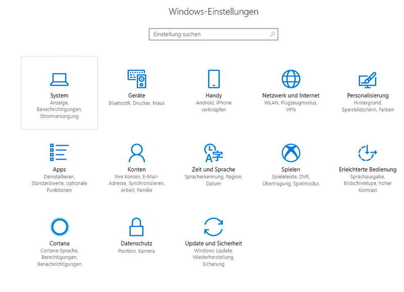 In der Einstellungs-App von Windows 10 finden sich mit jeder neuen Version mehr Optionen, auch in Windows 10 Version 1709 (Fall Creators Update) (Th. Joos)