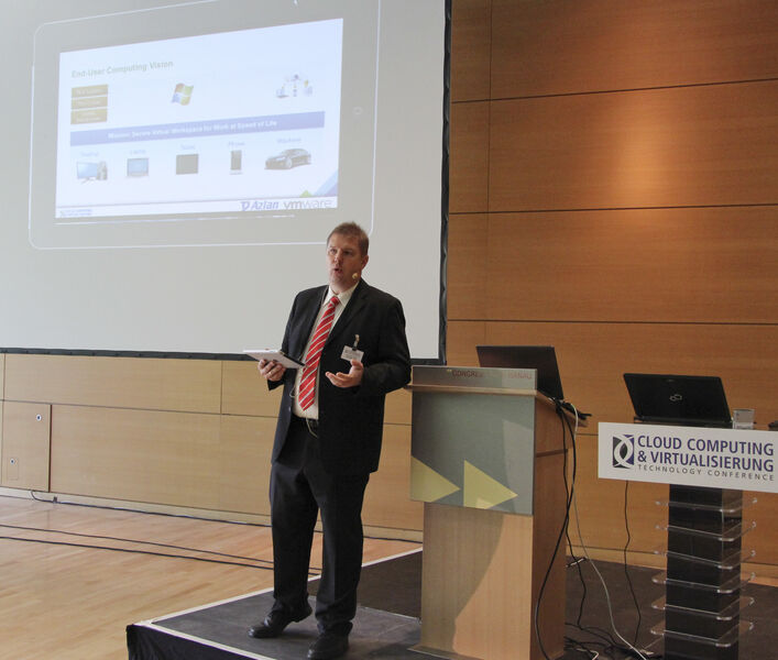 Jens-Peter Henkies, Tech Data Azlan, präsentierte den »Desktop aus der Luft«. (Vogel IT-Akademie)