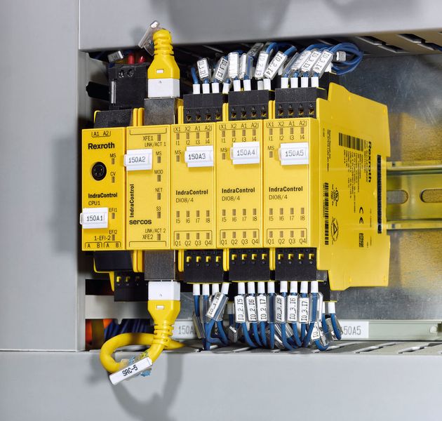Safety on Board: Soma Engineering kombiniert die Antriebslösung mit einer programmierbaren Rexroth-Sicherheitssteuerung Safelogic Compact. (Bild: Bosch Rexroth)