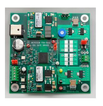 Bild 6: Einfache Evaluation von SiC-MOSFET-Modulen mit dem SiC-MOSFET-Treiberboard. Es unterstützt aber auch diskrete SiC-MOSFETs. (Microsemi/Eurocomp)