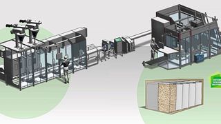 Die Maschine verfügt über ein spezielles Dosiersystem, das die Komprimierung von Pulvern ermöglicht und so eine besonders transportoptimierte und staubarme Verpackung gewährleistet. (Bild: Rovema)
