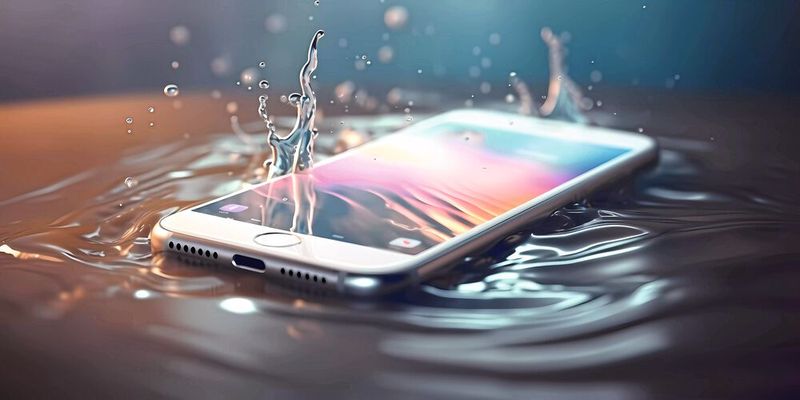 Nicht nur Hitze, auch Wasser kann dem Handy schaden: Dafür muss das Handy nicht einmal direkt ins Wasser fallen. Schon eine hohe Luftfeuchtigkeit reicht für Schäden aus, und vor allem Salzwasser kann zu Korrosion führen, selbst bei solchen Geräten, die an und für sich als wasserdicht gelten. Wer auf Nummer sicher gehen will, nutzt entsprechende Outdoorhüllen. (Bild: ChoccoDomo - stock.adobe.com)