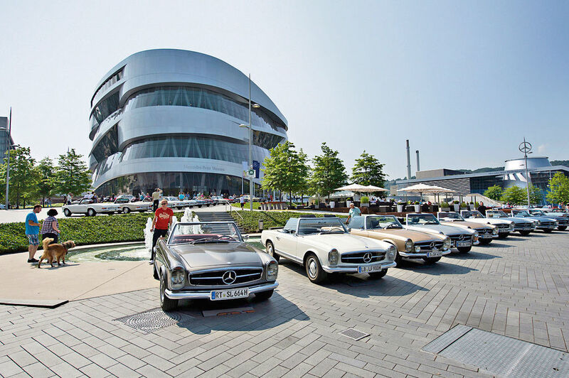 Einen Einblick in die Automobilgeschichte von den Anfängen bis heute bietet das Mercedes-Benz-Museum in Stuttgart. (Daimler)