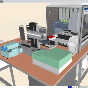 P’X5 Software bietet die Konfiguration und Aufstellungsplanung von Maschinen in 3D.