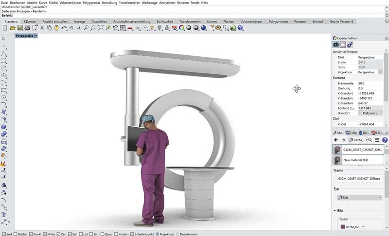 CAD-Modell eines Medizingeräts mit integrierter Systemarchitektur (Bild: Michael Schnaus, Gkteso GmbH)
