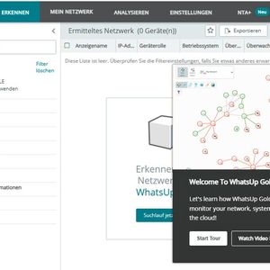 Nach der Installation von WhatsUp erfolgt der erste Scan des Netzwerks.(Bild:  Joos | Microsoft)