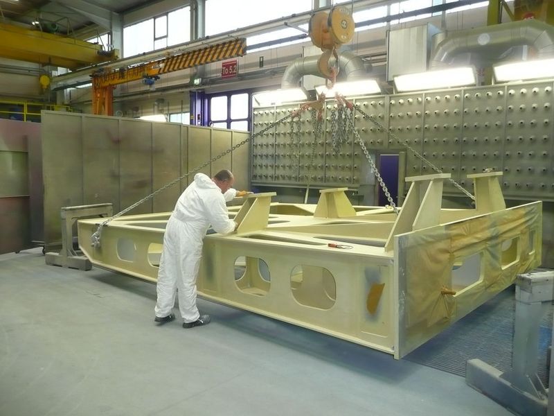 Lackierung von Windkraftanlagen-Baugruppen.  (Bild: Kinkele)