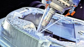 Die dynamische Regelung von Maschinenbewegungen setzt eine leistungsfähige Kommunikation zwischen Messsystem und Antriebsgerät voraus. (Bild: Siemens)