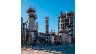 World's largest carbon capture and utilization (CCU) plant at Sabic affiliate, United. This technology has the capacity to recover and purify up to 500,000 metric tons (MT) of CO2 per year, which would otherwise be emitted into the atmosphere during ethylene glycol production. (Source: Sabic)