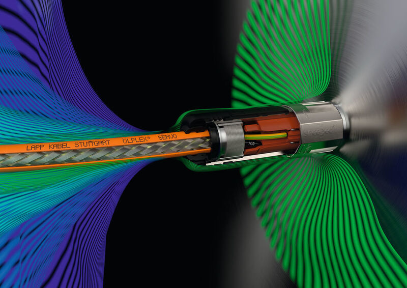 Die neuen Servokonfektionen Ölfelx Connect Servo sollen u. a. durch eine extrem effektive elektromagnetische Abschirmung überzeugen. (Lapp)