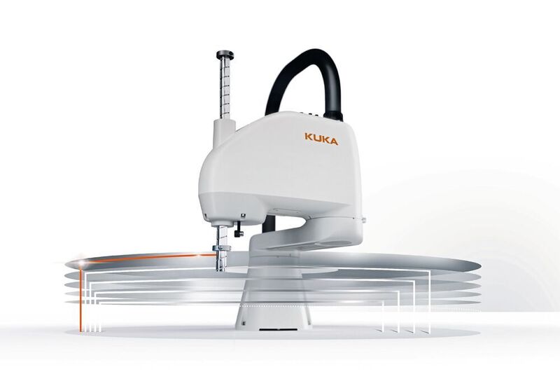 Mit den neuen Gelenkarmrobotern KR Scara liefert Kuka Helfer für die industrielle Fertigung, vor allem Kleinteilmontage-, Material-Handling oder Prüfaufgaben. (KUKA)