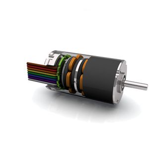 Auch für die kleinsten Motoren von Dunkermotoren, wie den eisenlosen BGA 22, gibt es neuerdings integrierte Kommutierungselektroniken.