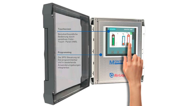 Das farbige Touch-Display erleichtert die Bedienung. (Air Liquide)