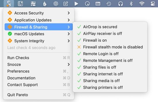 Pareto-Security liefert laufende Sicherheitschecks.(Bild:  Pareto)