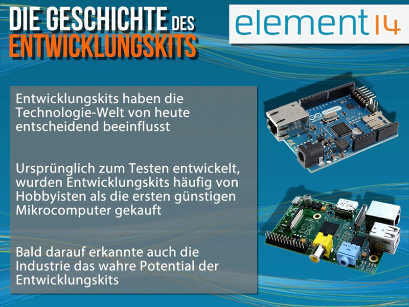 `Die Geschichte des Entwicklungskits´von element14: die ersten, günstigen Mikrocomputer (Bild: element14)