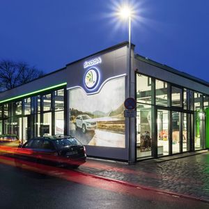 In Karlsruhe ist seit dem 20. Januar das Skoda-Autohaus der Hardenberg-Gruppe aktiv.(Bild:  Hardenberg-Gruppe)