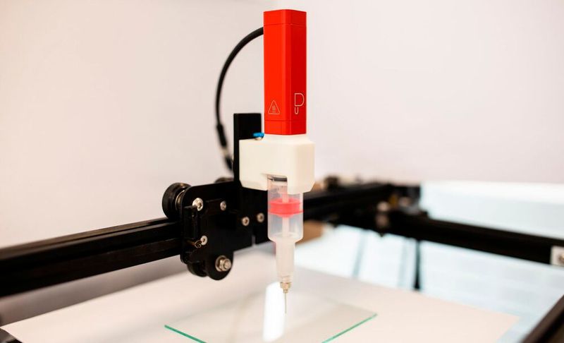 Präzise und wiederholgenaue Dosierung kombiniert mit kompaktem, coolem Design. Der Bioprinting-Druckkopf der Marke Puredyne von Visco Tec erhielt den Red Dot Design Award.  (Bild:  Visco Tec)