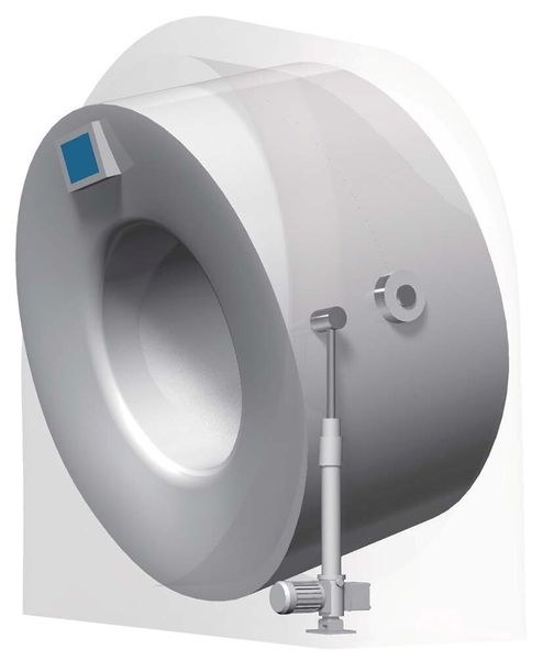 Zum Neigen der Gantry des Computertomographen dient ein elektromechanischer Hubzylinder, damit auch schwer zugängliche Körperstellen aufgenommen werden können. (Bild: Tsubaki)