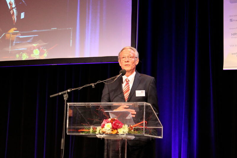 Prof. Fritz Klocke (WZL of RWTH Aache) at the opening address. (Source: Schulz)