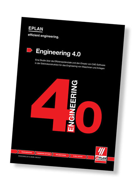Die neue Studie „Engineering 4.0“, exklusiv bei Eplan erhältlich, zeigt interessante Effizienz-Handlungsfelder im Engineering auf. Der Weg zu höherer Effizienz in der Wertschöpfungskette ist von klassischer Methodik über Standardisierung bis hin zur Automatisierung vorgezeichnet. (Eplan)