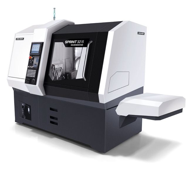Die Drehmaschine Sprint 32|5 kann Werkstücke bis 32 mm Durchmesser bearbeiten. (Bild: DMG Mori)