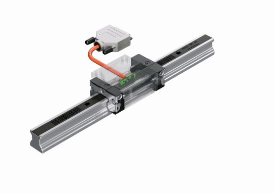 Funktionsintegration: Die Kugelschienenführung BSHP (optional mit integriertem Wegmesssystem) vereint Führen und Messen in einer Komponente. (Bild:  Bosch Rexroth)