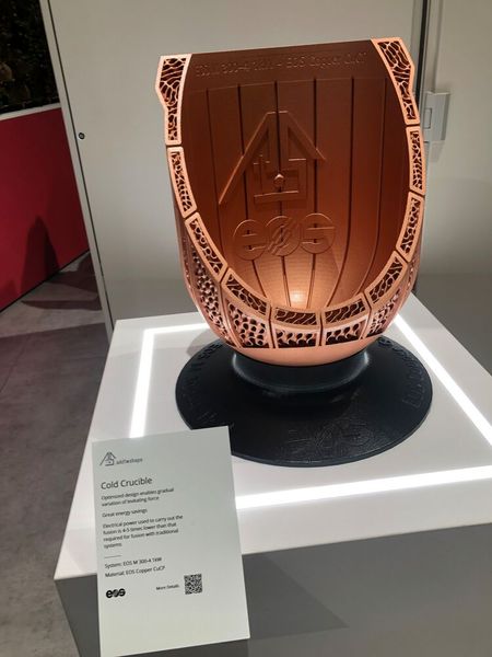 Ein Kältetiegel aus Kupfer: Hier ermöglicht das optimierte Design eine stufenweise Veränderung der Auftriebskraft.  (Bild: VCG/Juliana Pfeiffer)