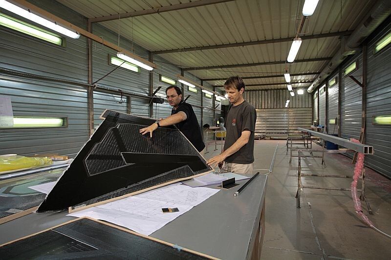 Arbeit am Prototyp der Solar Impulse (Solar Impulse)