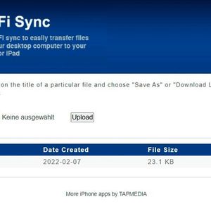 Mit der App „Dateimanager“ für iPhone und iPad lassen sich auch über das WLAN mit dem Webbrowser Dateien übertragen.