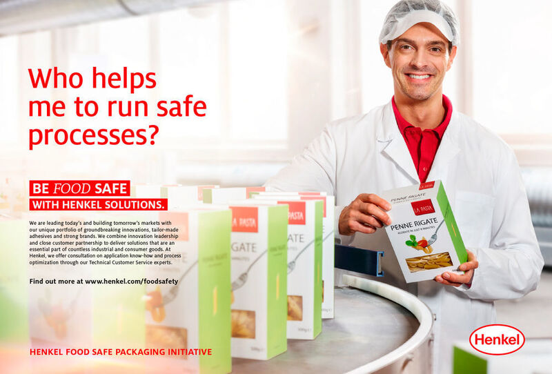 „Be foodsafe“ lautet der Slogan der B2B-Kommunikationsmittel zum Thema sichere Verpackung. (© Henkel  )