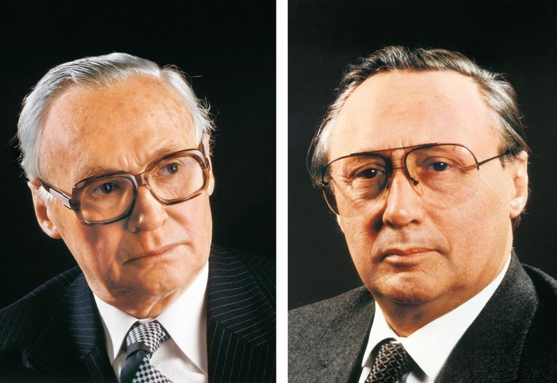 Den Grundstein für die heutige Unternehmensgruppe legten 1946 die Brüder Dr. Wilhelm Schaeffler (links) und Dr.-Ing. E.h. Georg Schaeffler. (Bild: Andreas Pohlmann; Schaeffler)