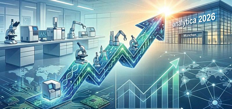 Robotik, Automatisierung, Life-Science-Tools: in zahlreichen Segmenten der Labortechnik erwarten Experten Wachstum in den kommenden Jahren. Auf der Analytica 2026 kann man sich ein Bild vom aktuellen Stand der Technik machen. (Symbolbild)(Bild:  Gemini 3 Pro Image / KI-generiert)