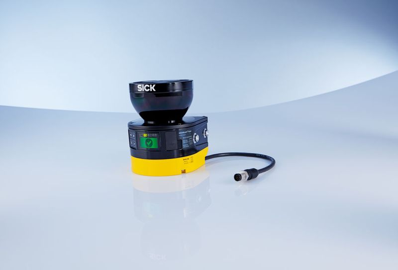 Grundlage des Sick-Konzepts zur Mensch-Roboter-Kollaboration ist der Laserscanner Microscan3. (Bild: Sick)