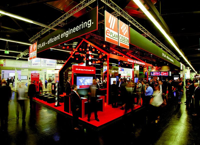 Auf rund 400 qm präsentiert Lösungsanbieter Eplan gemeinsam mit Schwestergesellschaft Cideon seine neuesten Entwicklungen auf der SPS IPC Drives (Bild aus 2016). (Eplan)