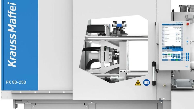Die modernisierte Art der vollelektrischen PX-Spritzgießmaschinen, die auf der K 2025 von Krauss-Maffei präsentiert wird, zeichnet sich durch ein sehr konstantes Schussgewicht und kurze Zykluszeiten aus. Gesteuert wird sie über die aktuelle MC7. (Bild: Krauss-Maffei)