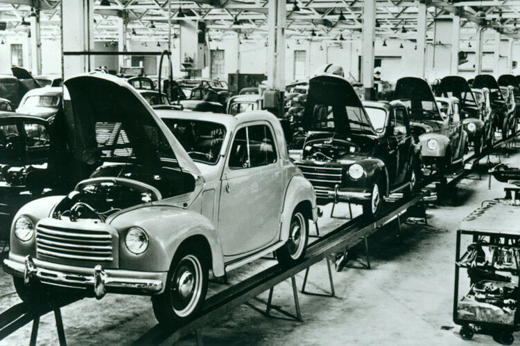 Das Fiat-Werk Heilbronn im Jahr 1953. Hier rollte der Topolino 500 C vom Band. (Foto: Fiat)