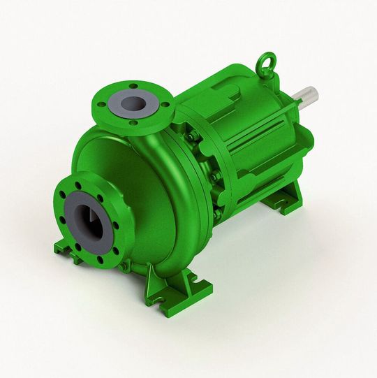 Medien in schwierigen Chemieprozessen werden mit der NML Spiralgehäusepumpe von Dickow sicher gefördert.  (Bild:  Dickow)