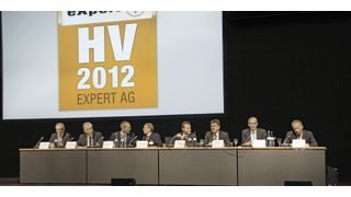 Der Vorstand und der Aufsichtsrat von Expert auf der 13. Hauptversammlung in Ulm. (Archiv: Vogel Business Media)