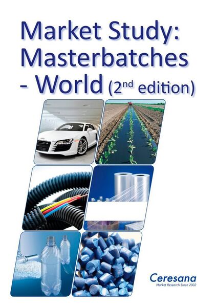 The demand for masterbatches follows the global market for plastics: the most important end applications are packaging, construction materials, transportation, and industrial goods. (Ceresana)