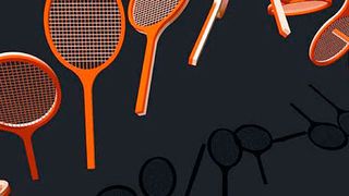 Momentaufnahmen der simulierten Rotation eines Tennisschlägers während der Flugphase.  (Steffen Glaser / TUM)