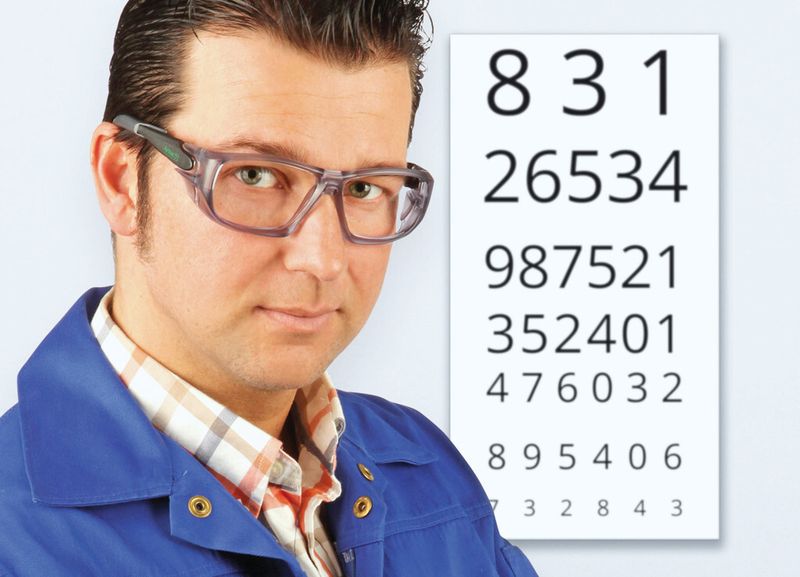 Eine Arbeitsschutzbrille verhindert, dass Staub, Späne, Funken oder Licht die Augen beschädigen. Die Art der Brillengläser und des Gestells ist dabei je nach Anforderung unterschiedlich. (Bild: Wollschläger)