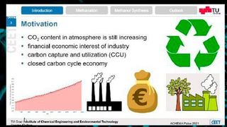 Technical session on CO2 utilization for the production of hydrogen based energy carriers. (Achema Pulse)