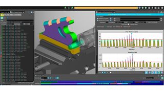 Part in Optimizer: Screenshot of the part in Vericut Optimizer (Source: Vericut)