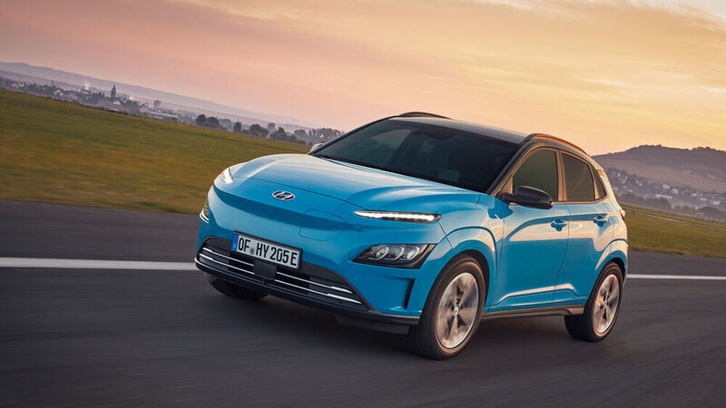 Trotz seiner SUV-Karosserie zählt der Hyundai Kona Elektro zu den sparsamsten E-Autos am deutschen Markt. (Hyundai)