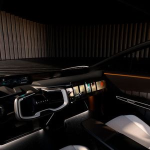 Der Innenraum der Elektro-Limousine fällt sehr technisch aus.(Bild:  Lexus)